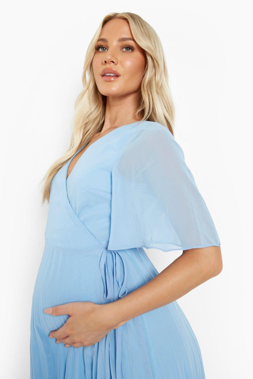 Light blue maternity outlet gown